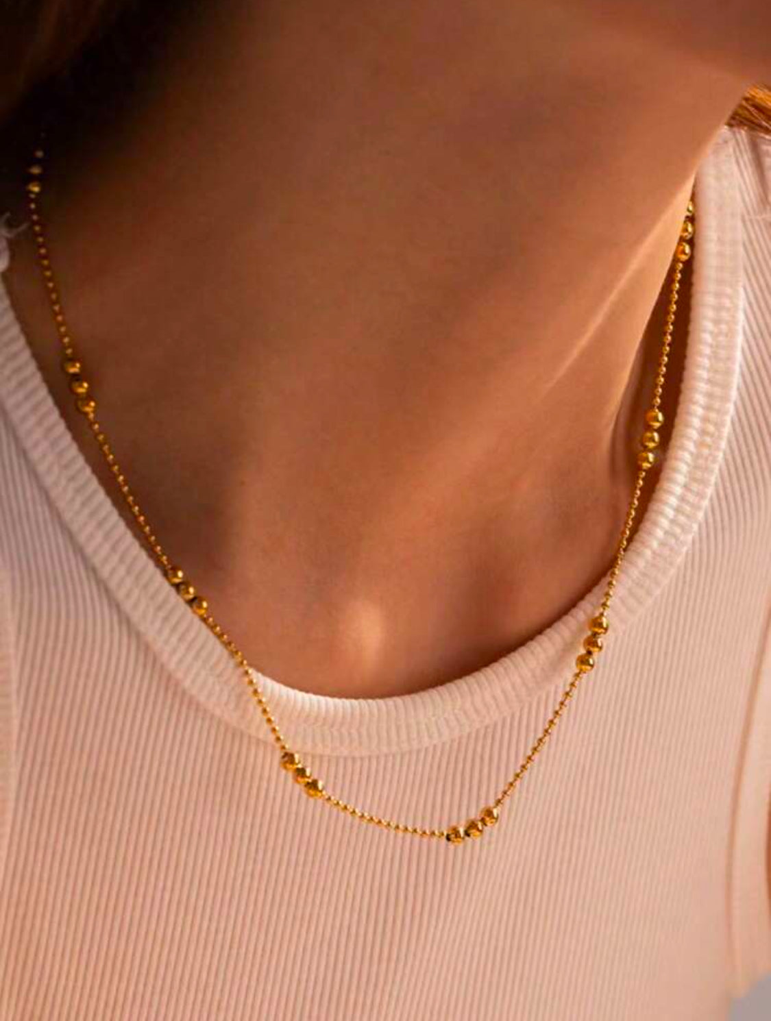 Collier Chaîne Perlée