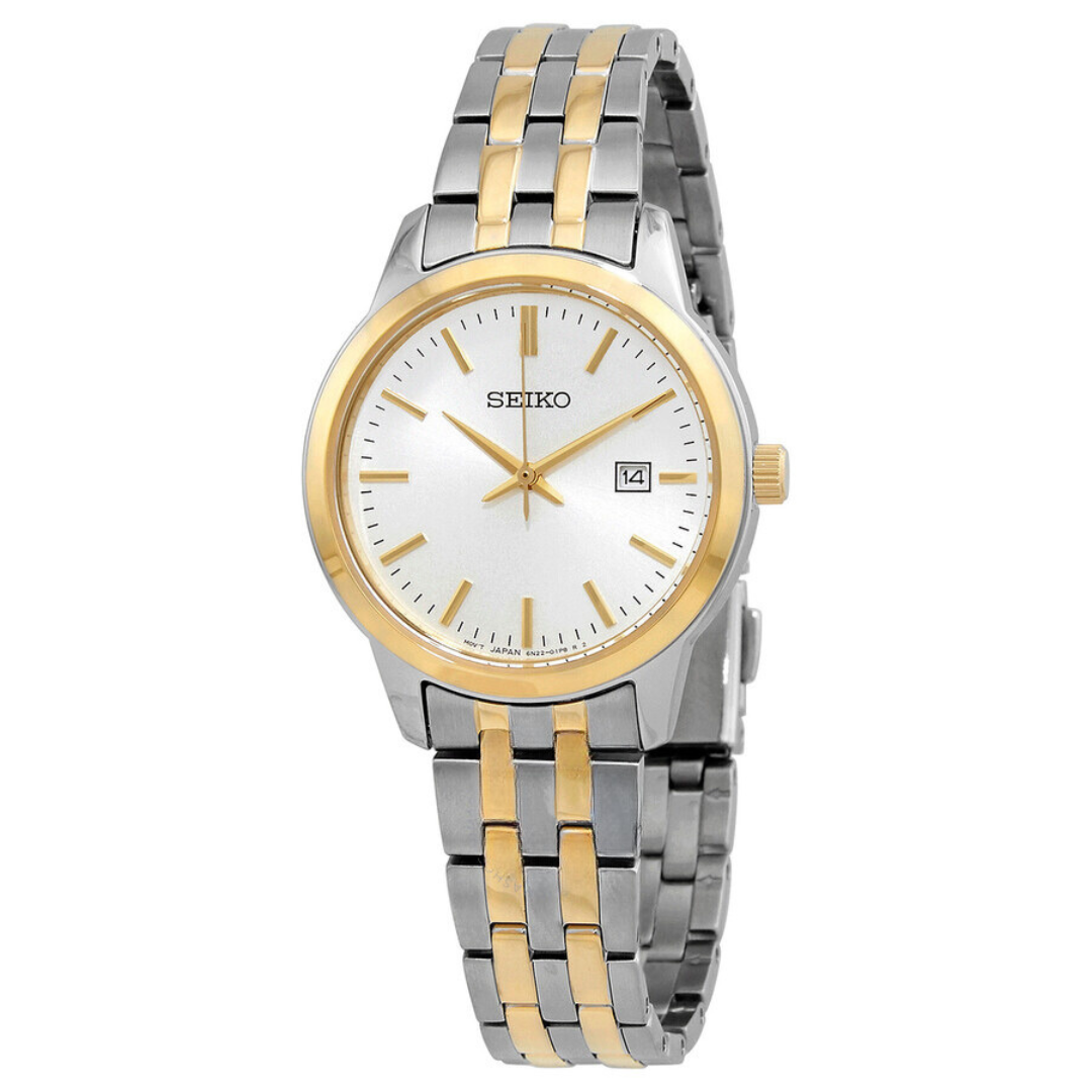 Montre Seiko Pour Femme En Acier Inoxydable – Cadran Blanc élégant