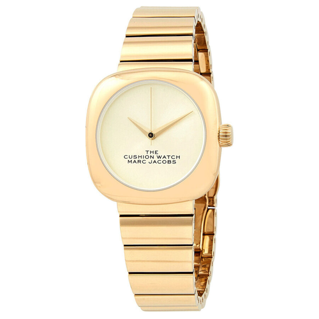 Marc Jacobs Cushion Watch Gold Bracelet – Waxtu Watches