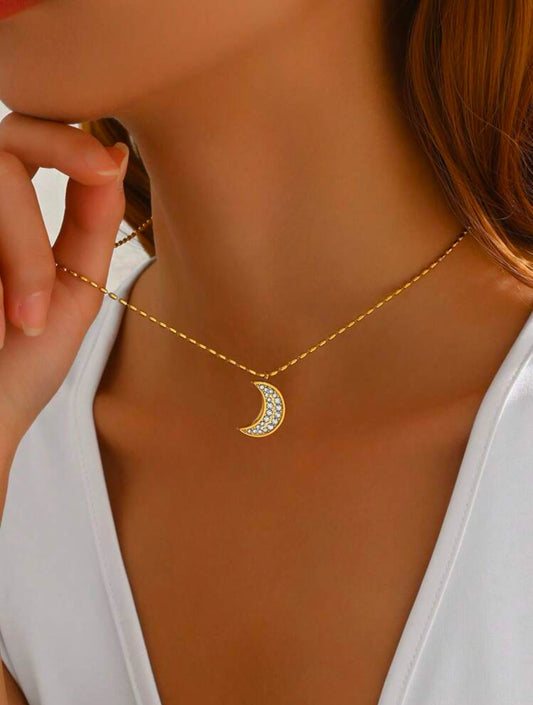 Collier Lune Scintillante