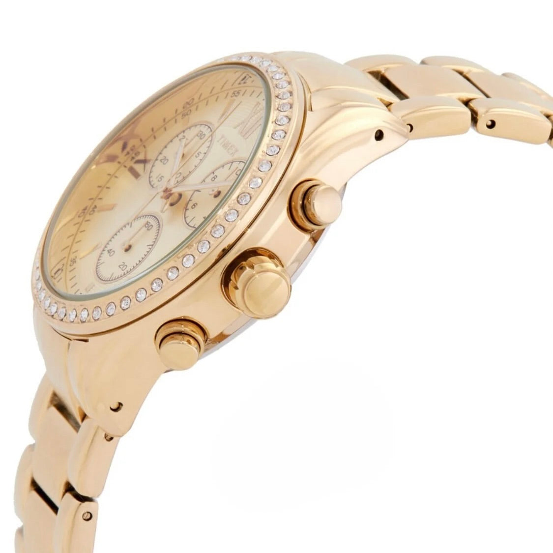 TIMEX Chronograph Quartz Crystal Gold Dial