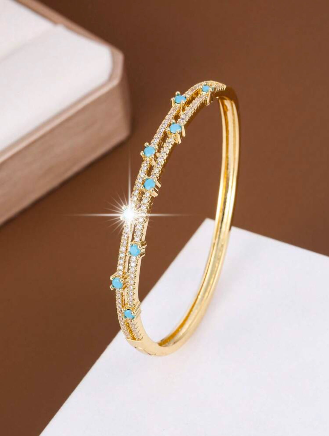 Bracelet Turquoise Étincelant