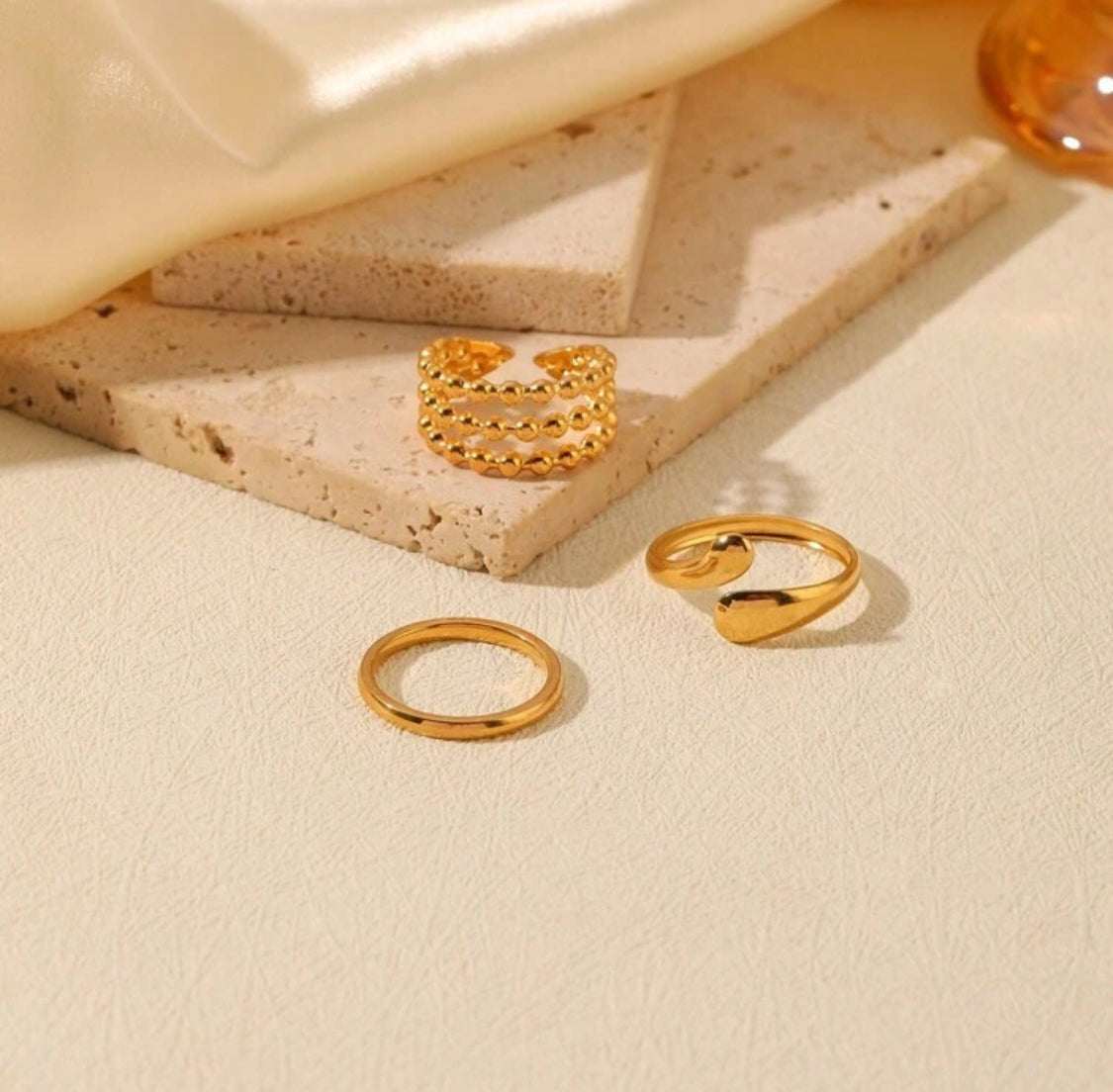 Set 3 Bagues Minimalistes